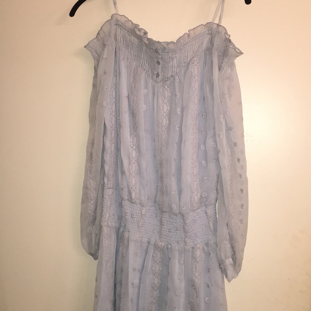 Free people baby doll dress light blue xs
